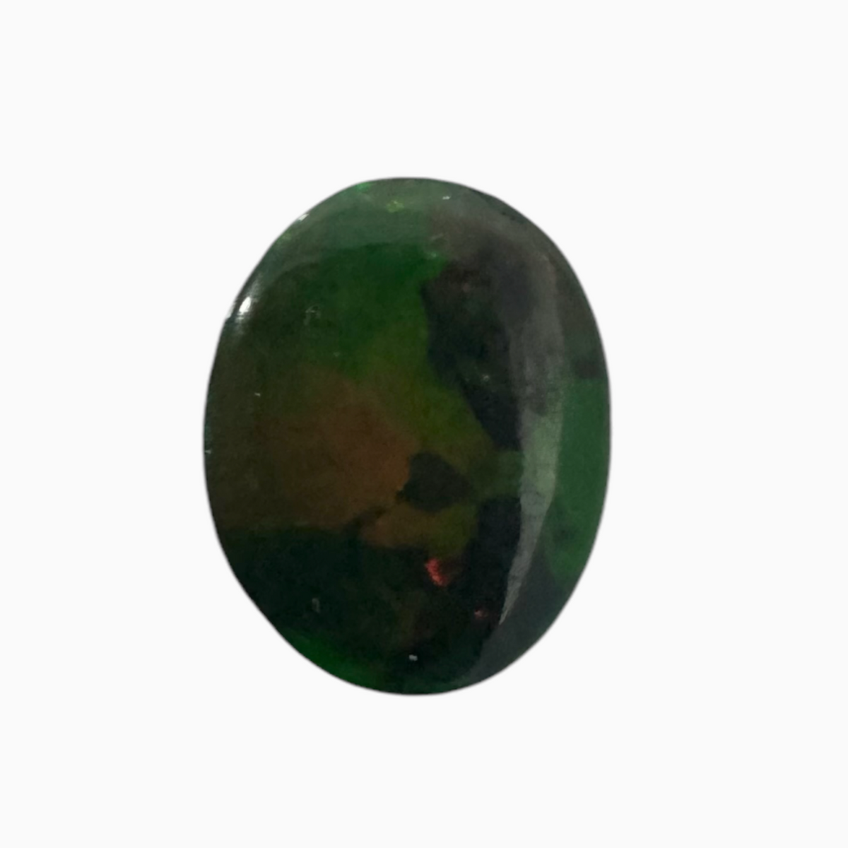 Natural Black Ethiopian Opal Stone 2.27 Carats Oval Cabochon Shape Size 10X8mm