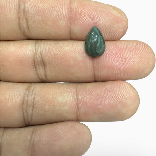 Natural Black Ethiopian Opal Stone 2.2 Carats Pear Cabochon Shape Size 12X8mm