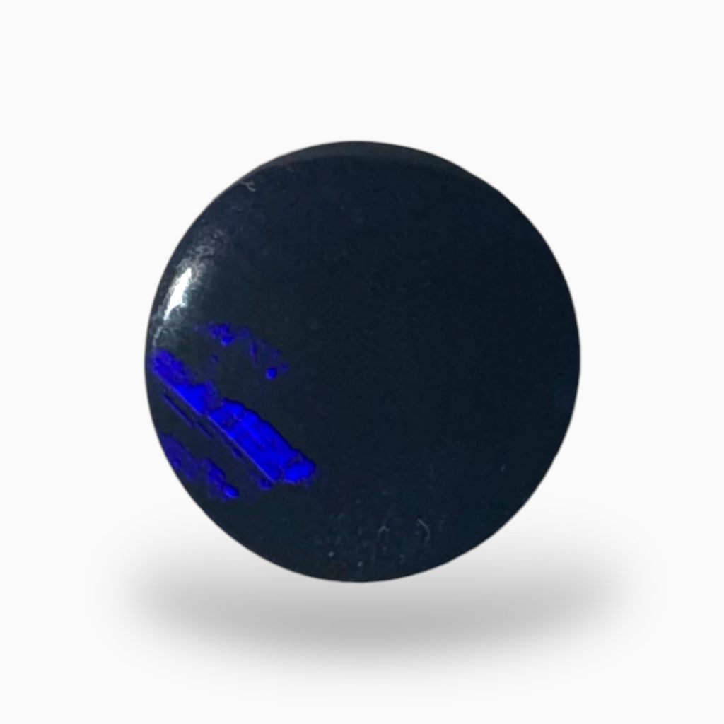 Natural Black Ethiopian Opal Stone 1.02 Carats Round Cabochon Shape Size 7mm