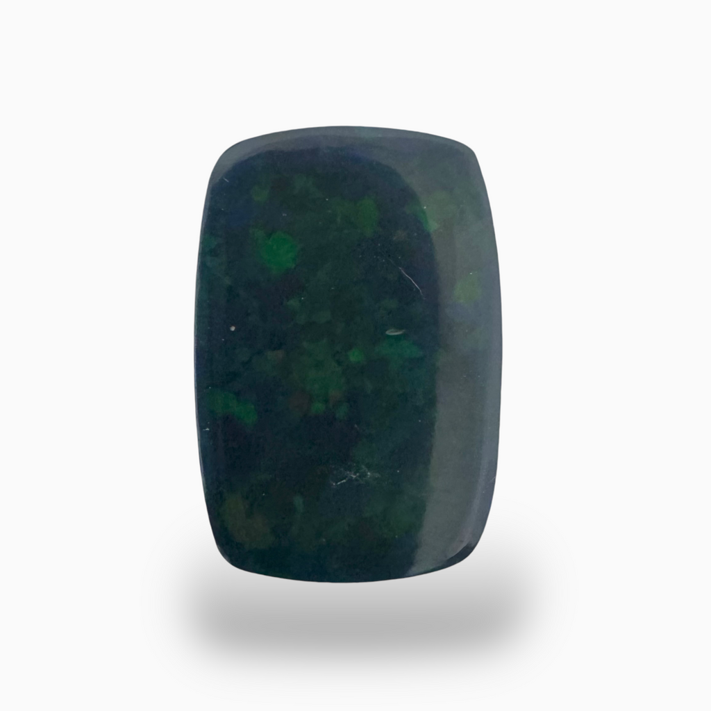 Natural Black Ethiopian Opal Stone 3.03 Carats Square Cabochon Shape Size 12.5X8.5mm