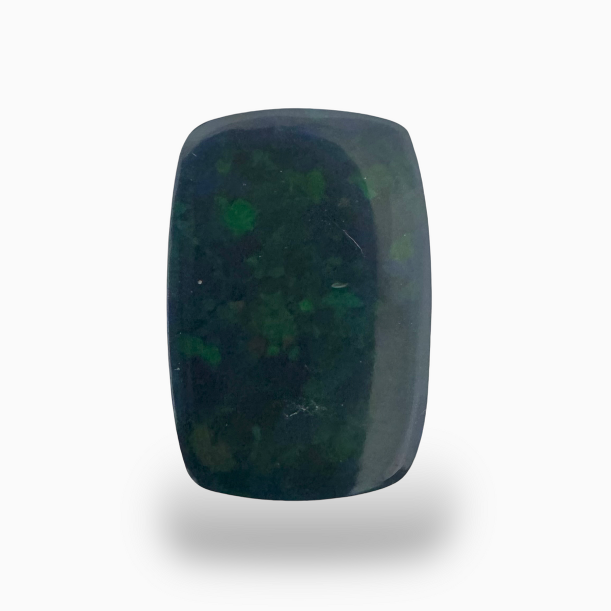 Natural Black Ethiopian Opal Stone 3.03 Carats Square Cabochon Shape Size 12.5X8.5mm