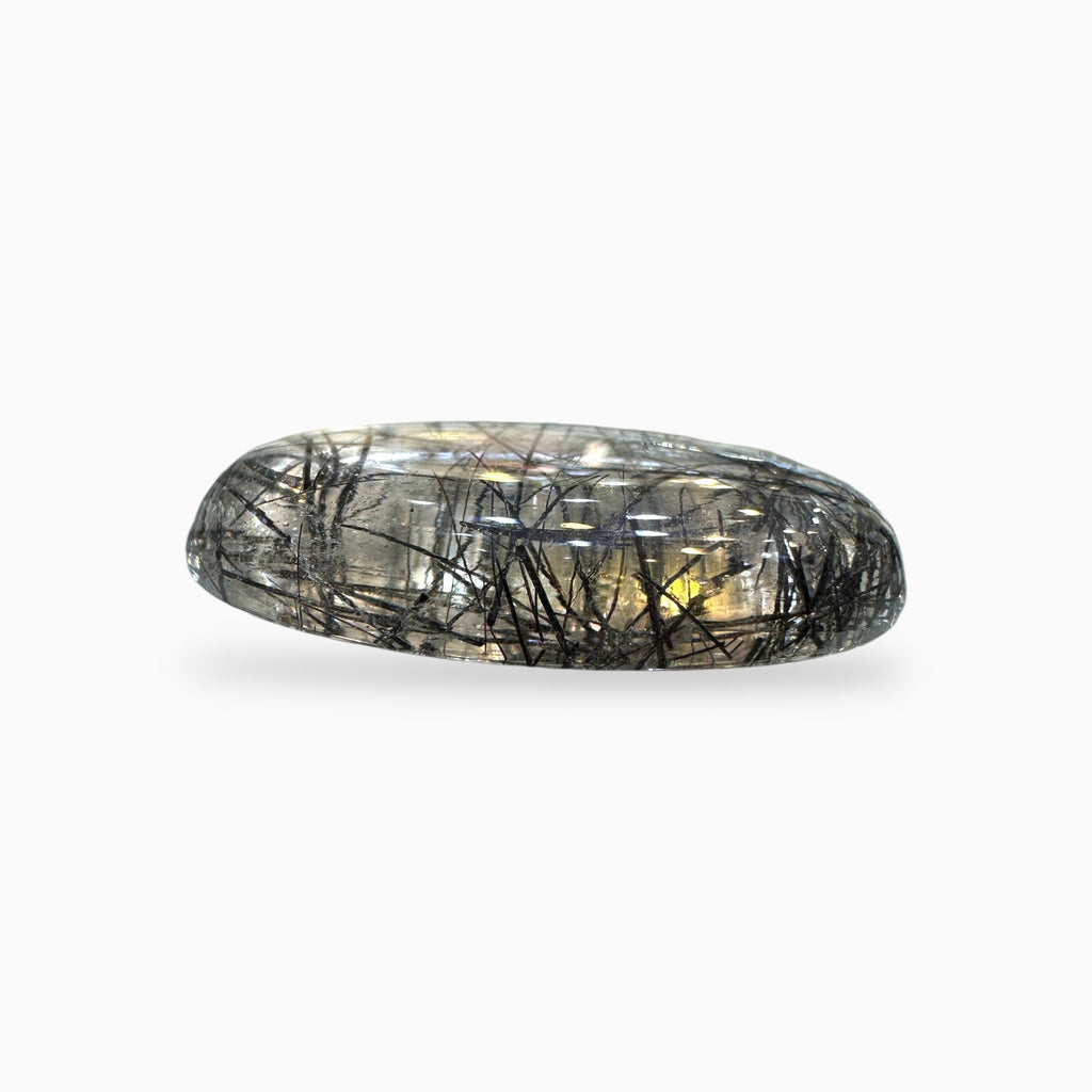 Black Rotile Quartz Stone 52.15 Carats 36x22 mm