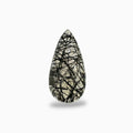 Black Rotile Quartz Stone Pear 30.05 Carats 30x15 mm
