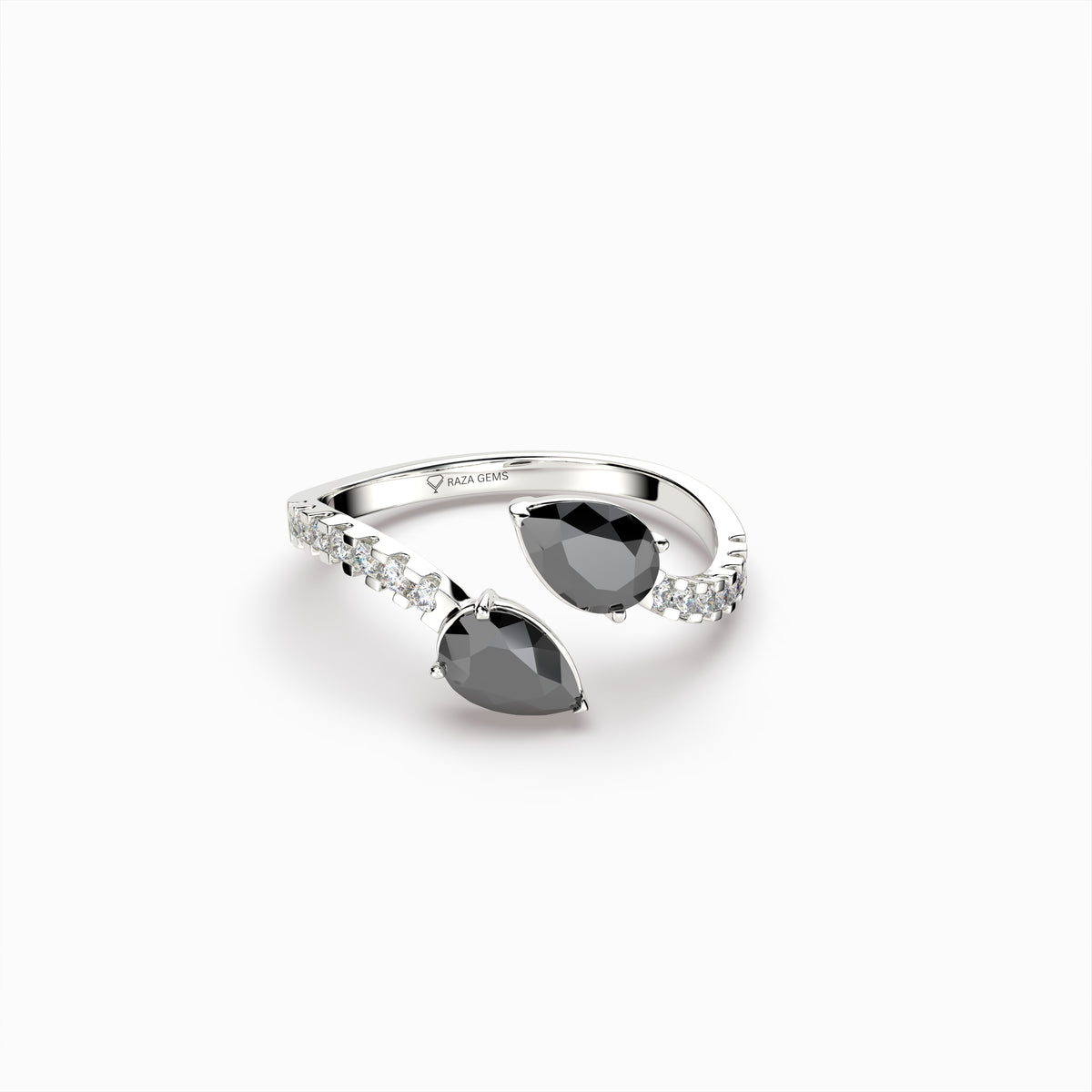 Natural Black Spinel Rings - Alaia
