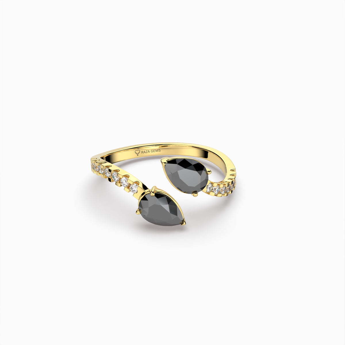 Natural Black Spinel Rings - Alaia