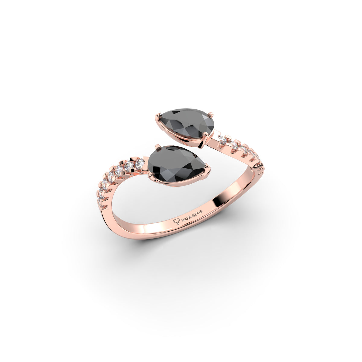 Natural Black Spinel Rings - Alaia