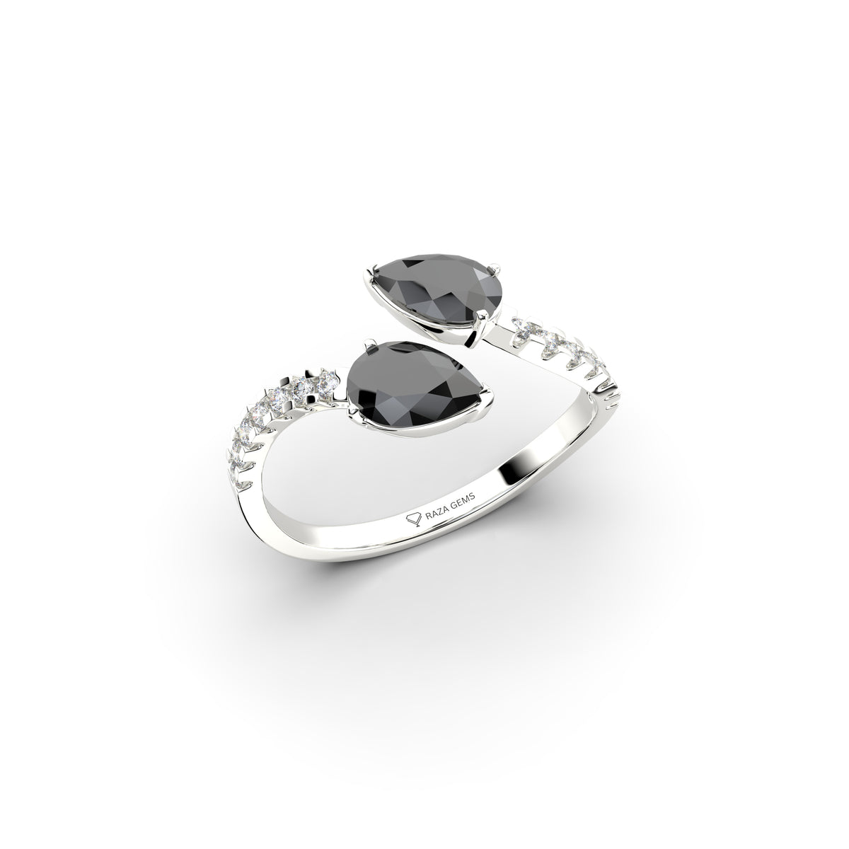 Natural Black Spinel Rings - Alaia