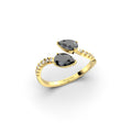 Natural Black Spinel Rings - Alaia