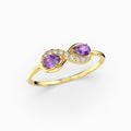 Natural Purple Sapphire Rings 0.50 Carats Spinel - Esther