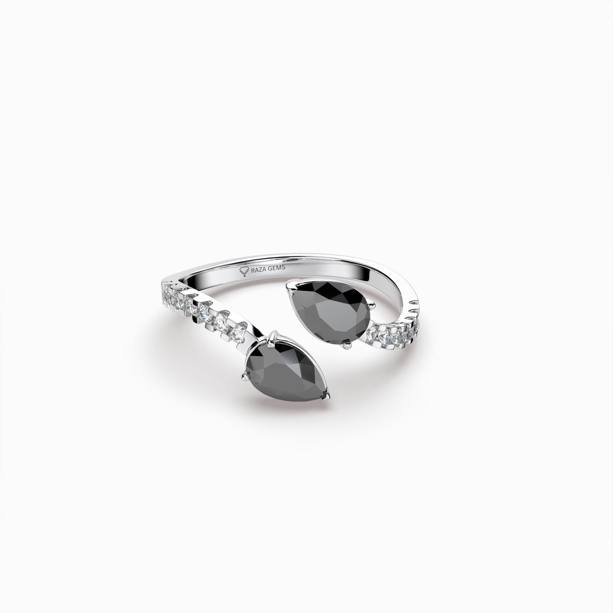 Natural Black Spinel Rings - Alaia