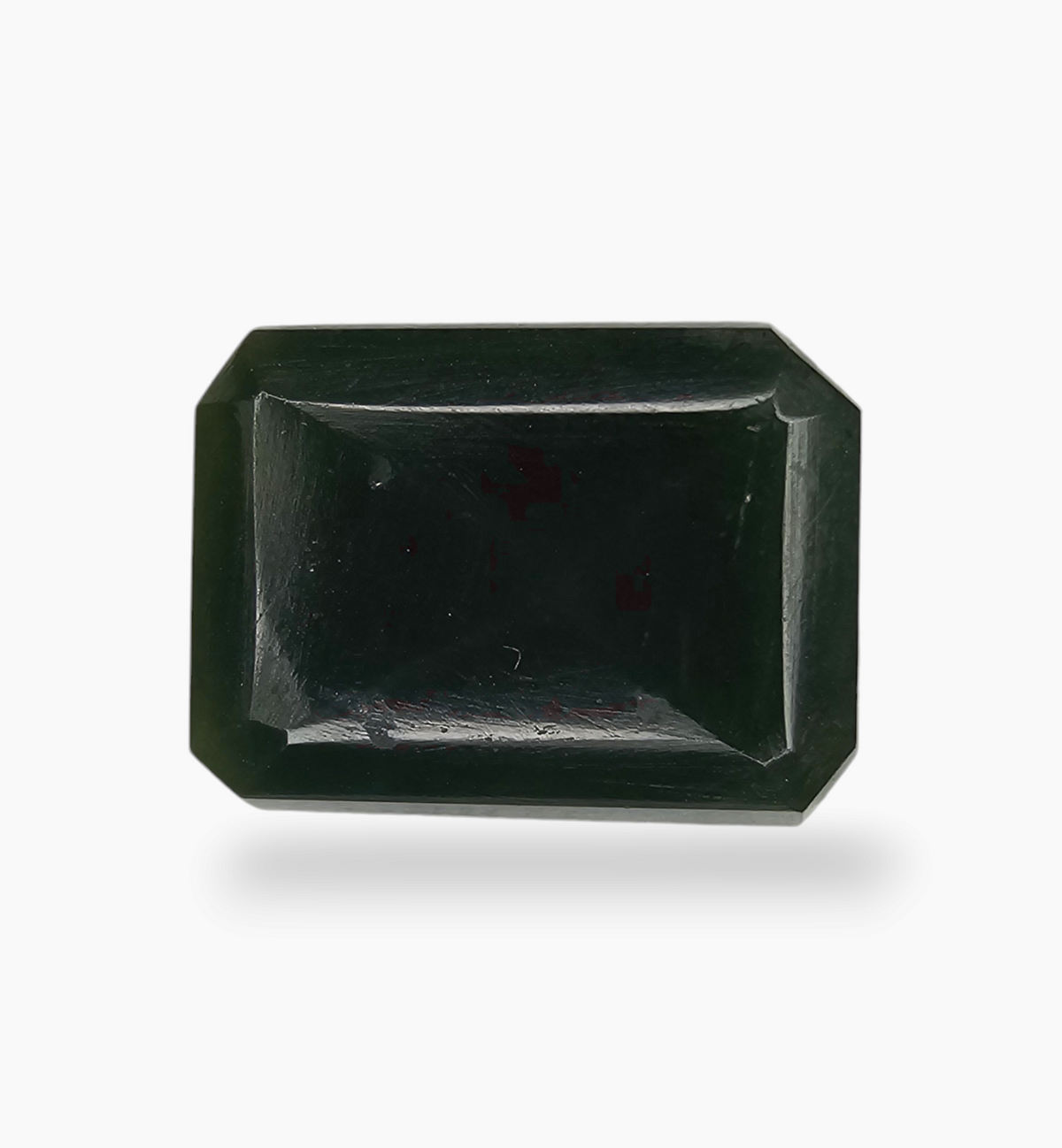 Natural Bloodstone 11.22 Carats Emerald Cut Shape Size 17.5X13mm