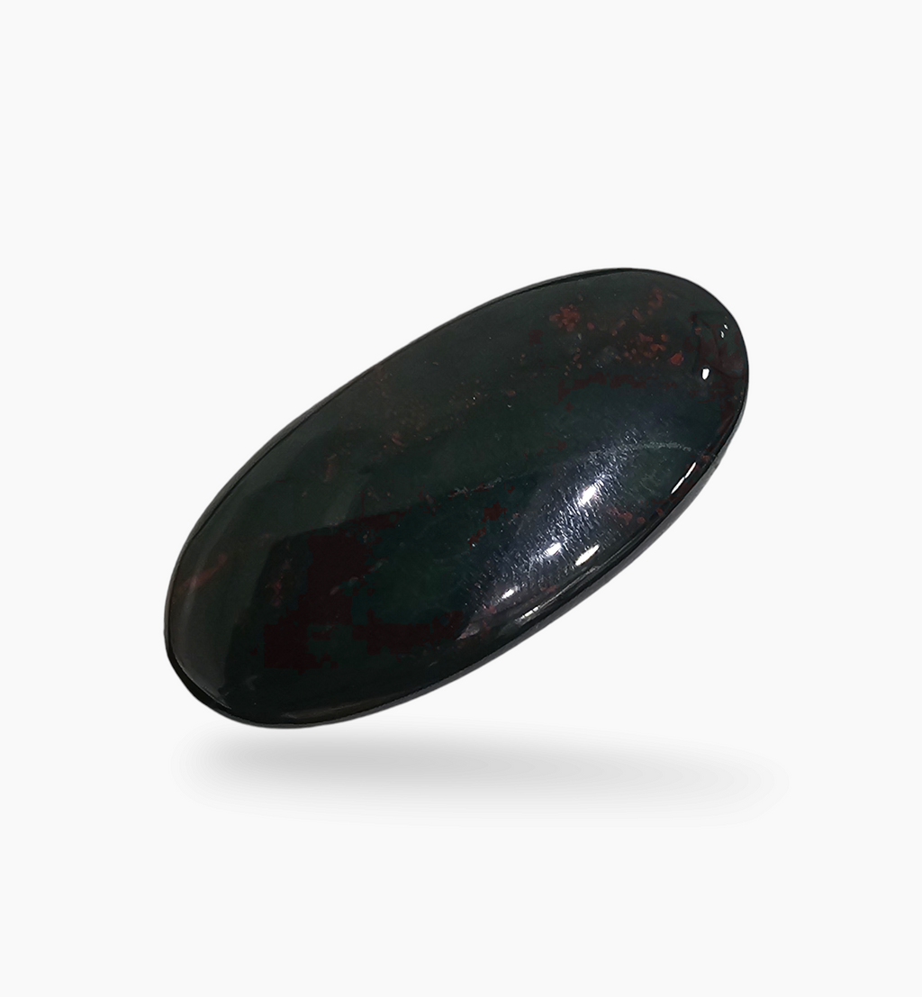 Natural Bloodstone 53.16 Carats Oval Cabochon Shape Size 45X20mm