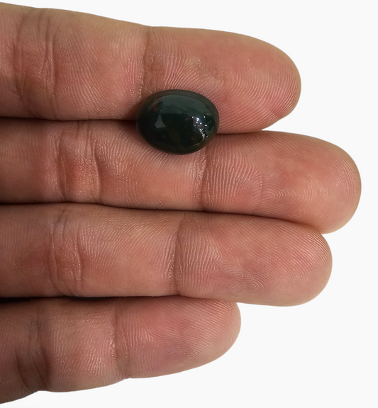 Natural Bloodstone 8.06 Carats Oval Cabochon Shape Size 14.5X10.8mm