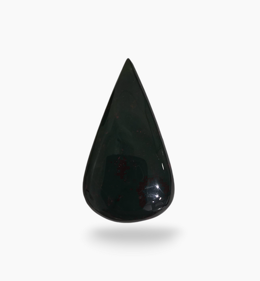 Natural Bloodstone 74.59 Carats Pear Cabochon Shape Size 45X20mm