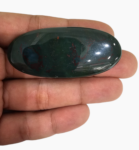 Natural Bloodstone 100.95 Carats Oval Cabochon Shape Size 60.3X30mm