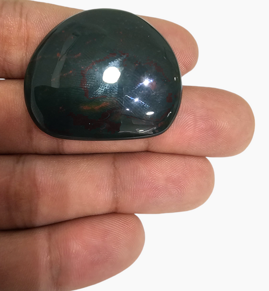 Natural Bloodstone 60.67 Carats Fancy Cabochon Shape Size 30.5X30mm