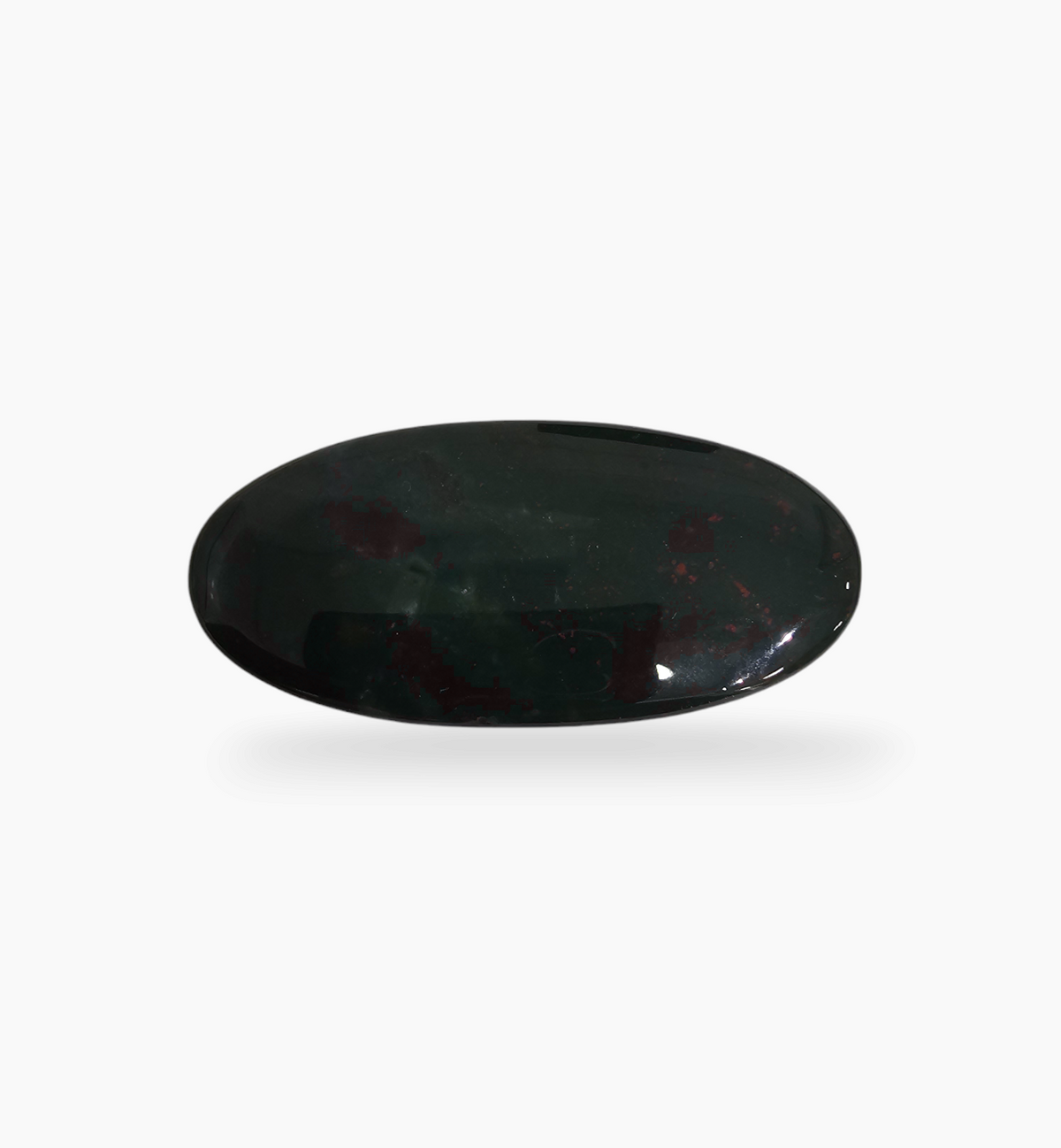 Natural Bloodstone 63.84 Carats Oval Cabochon Shape Size 50.5X20.5mm