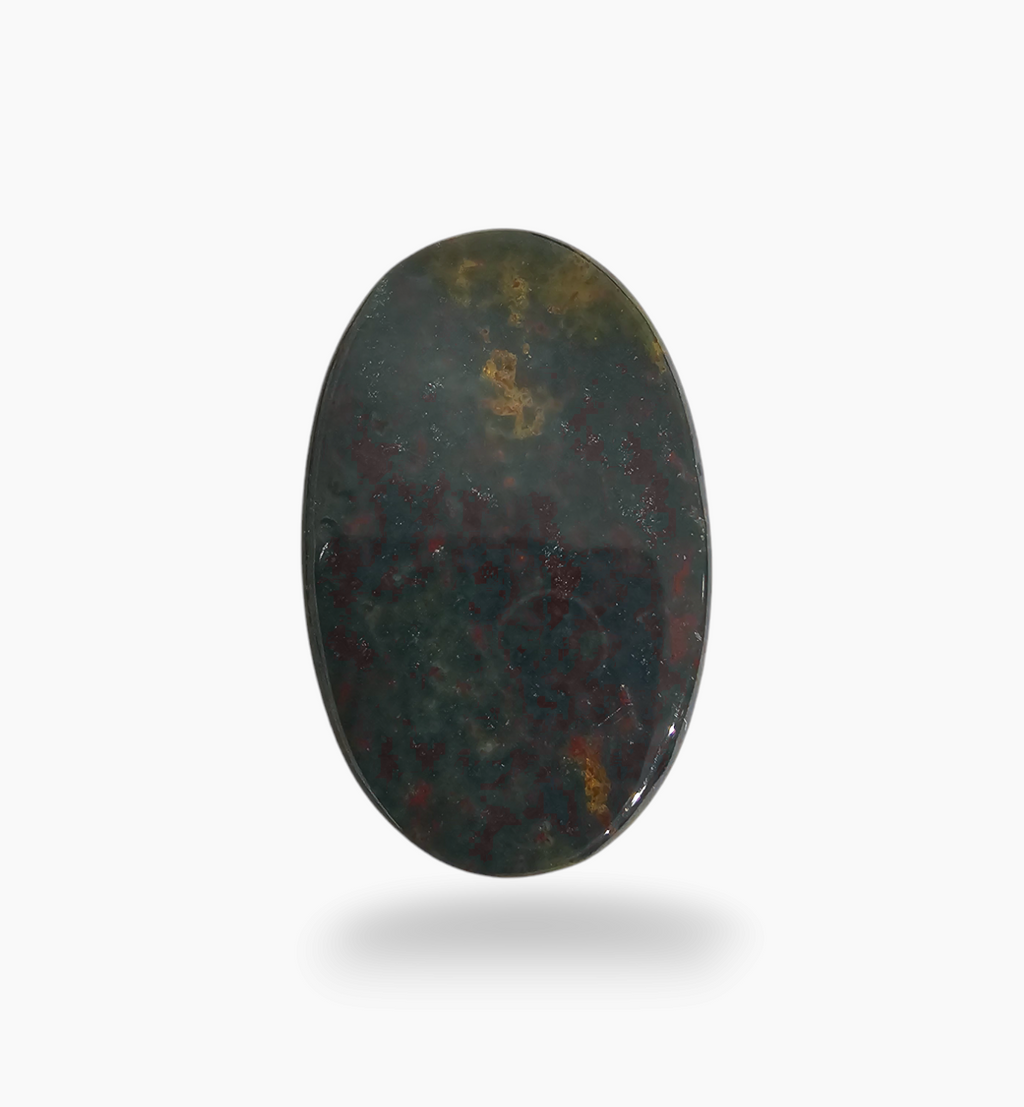 Natural Bloodstone 70.78 Carats Oval Cabochon Shape Size 40.4X20.7mm