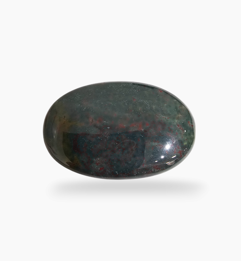 Natural Bloodstone 70.78 Carats Oval Cabochon Shape Size 40.4X20.7mm