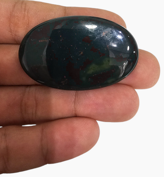 Natural Bloodstone 78.67 Carats Oval Cabochon Shape Size 50X30mm