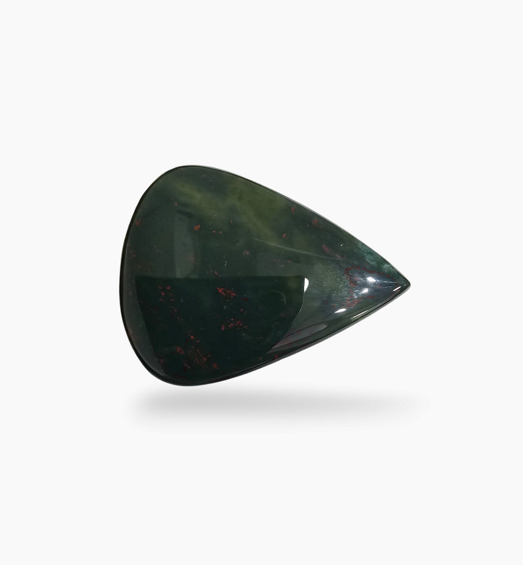 Natural Bloodstone 52.47 Carats Pear Cabochon Shape Size 40X30mm