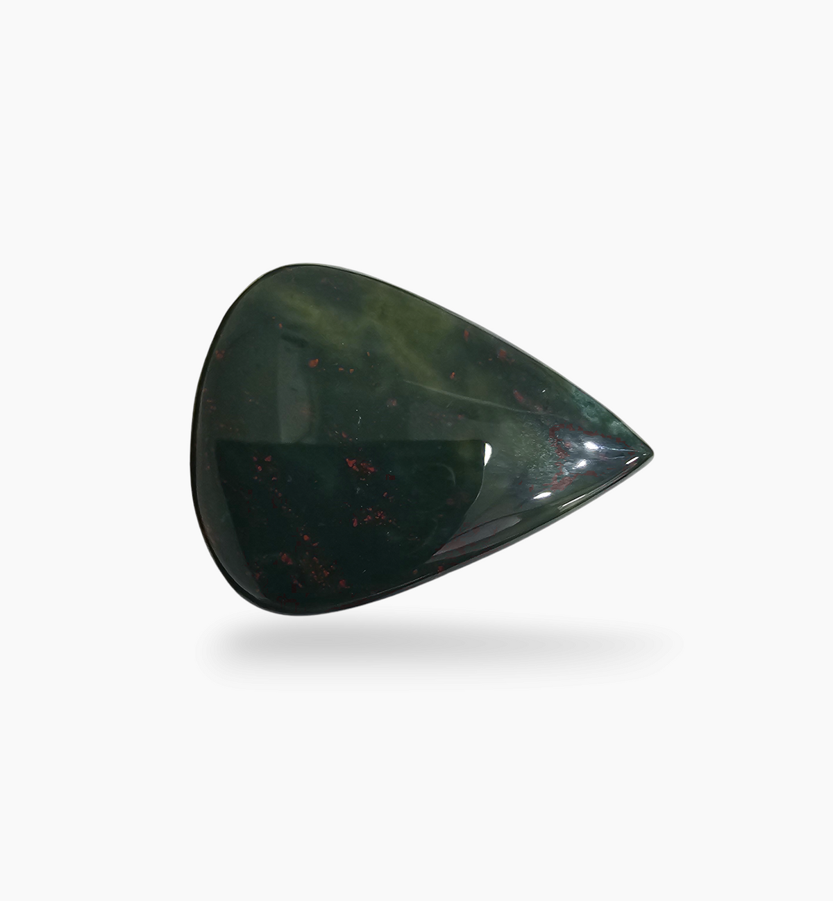 Natural Bloodstone 52.47 Carats Pear Cabochon Shape Size 40X30mm
