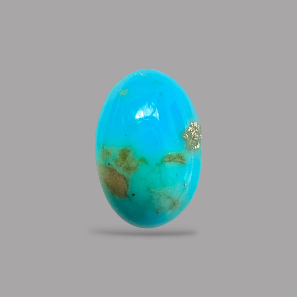 Blue Copper Turquoise 2.49 Carats 11.6 x 7.8 x 4.5 mm in Oval