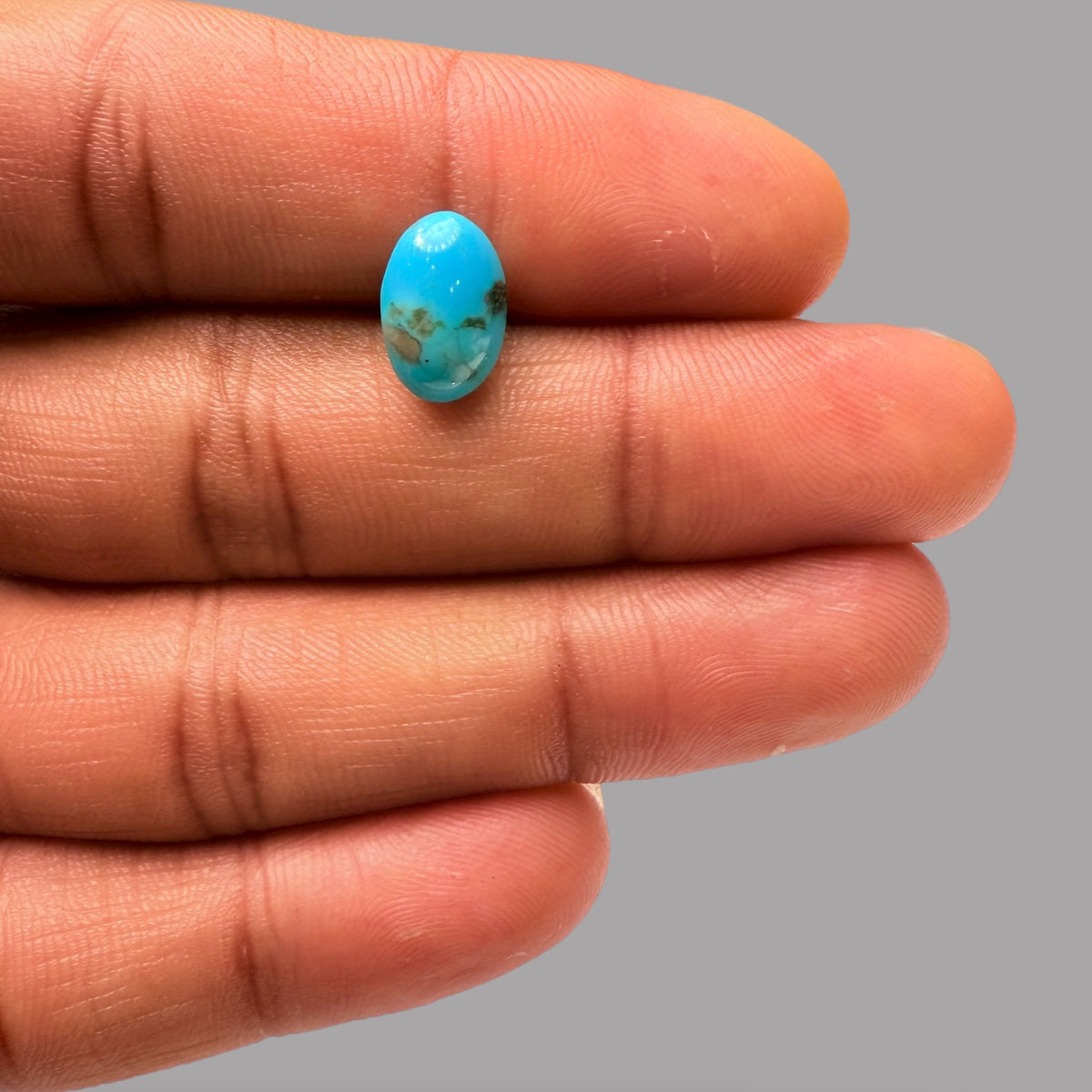 Blue Copper Turquoise 2.49 Carats 11.6 x 7.8 x 4.5 mm in Oval