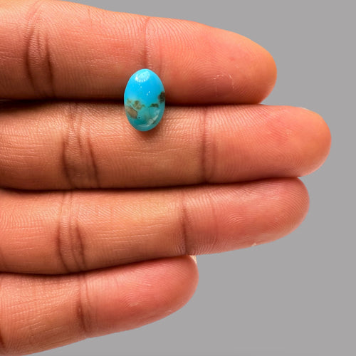 Blue Copper Turquoise 2.49 Carats 11.6 x 7.8 x 4.5 mm in Oval
