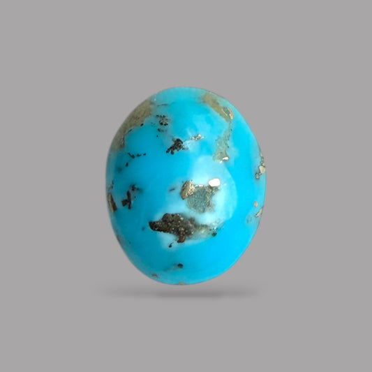 Blue Feroza Stone 1.74 Carats 10.8 x 8.8 x 3.2 mm in Oval