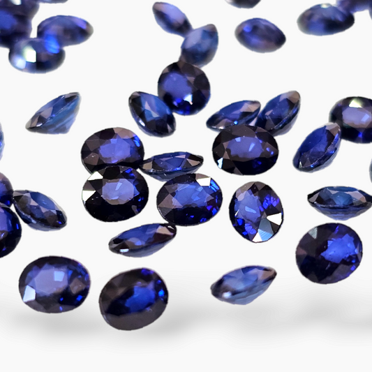 Blue Sapphire 5 by 4 MM Oval Shape Available to Buy in Lot