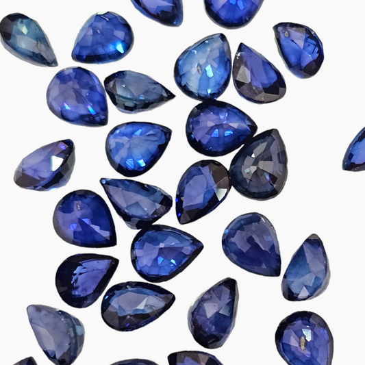 Blue Sapphire 5 by 4 MM Size in Pear Shape from Africa for Sale