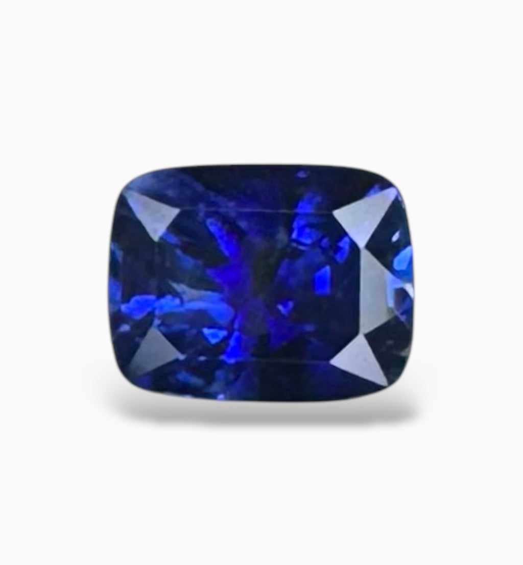 Blue Sapphire Cushion Cut Stone 1.10 Carats 6.3 X 4.9 mm