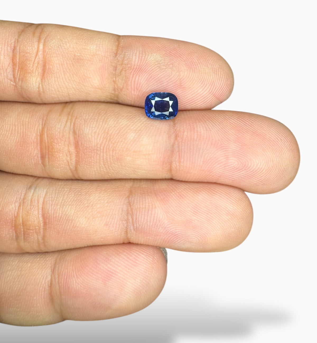 Blue Sapphire Cushion Cut Stone 1.50 Carats 7.6 X 6.3 mm