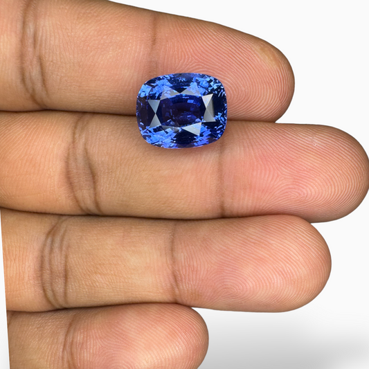 Blue Sapphire Cushion Shape 10.14 Carats IDL Certified