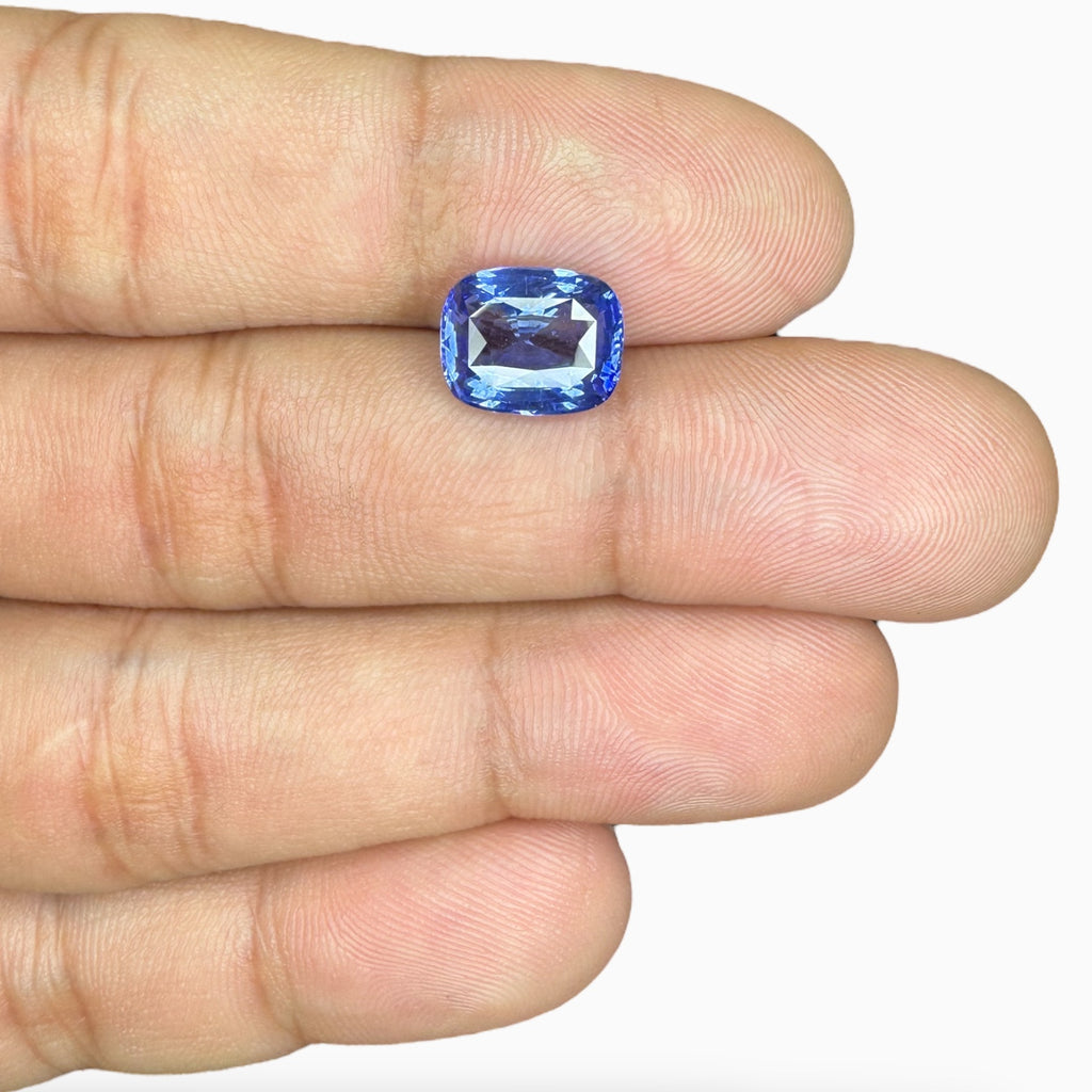 Blue Sapphire Cushion Stone 5.08 Carats 10.74 X 9.05 X 7.34 mm