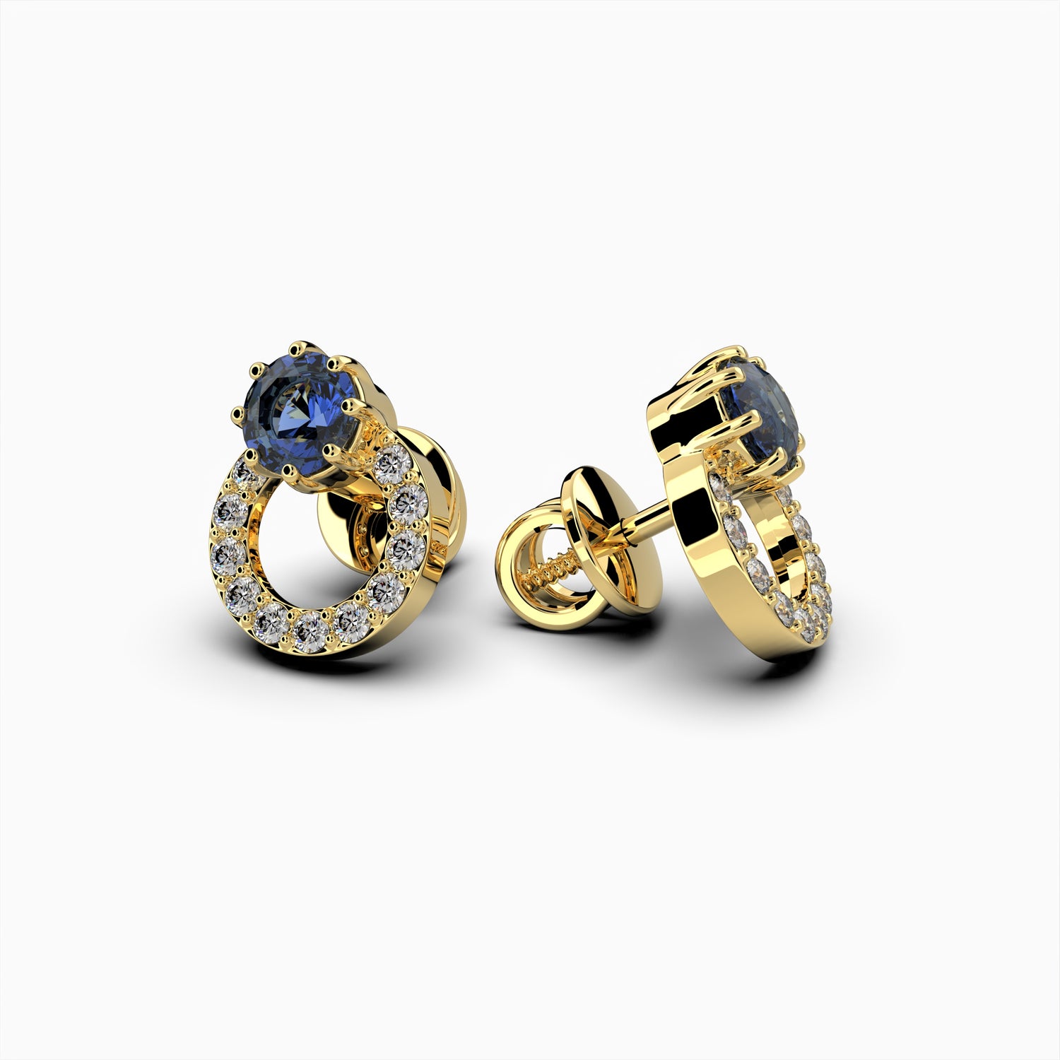 Blue Sapphire Earrings