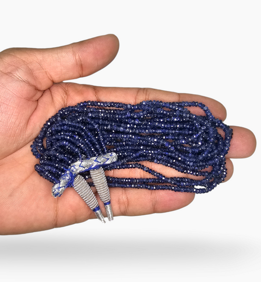 Blue Sapphire Gemstone Beads 330 Carats 2.5-5mm Round Shape