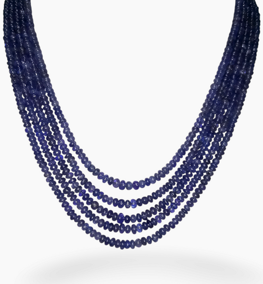 Blue Sapphire Gemstone Beads 456.76 Carats 2.5-6.5mm  Round Shape