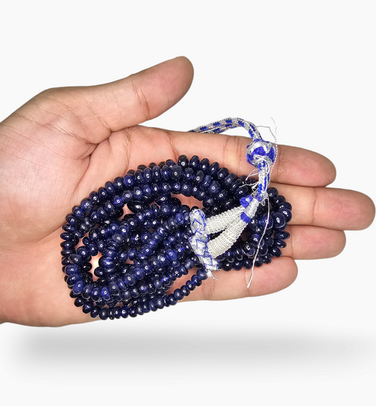 Blue Sapphire Gemstone Beads 626.14 Carats 4-11.5mm Round Shape