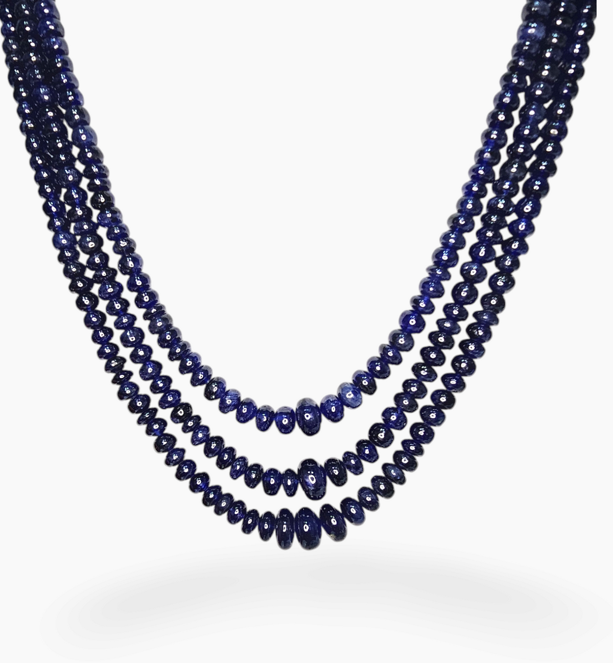 Blue Sapphire Gemstone Beads 626.14 Carats 4-11.5mm Round Shape