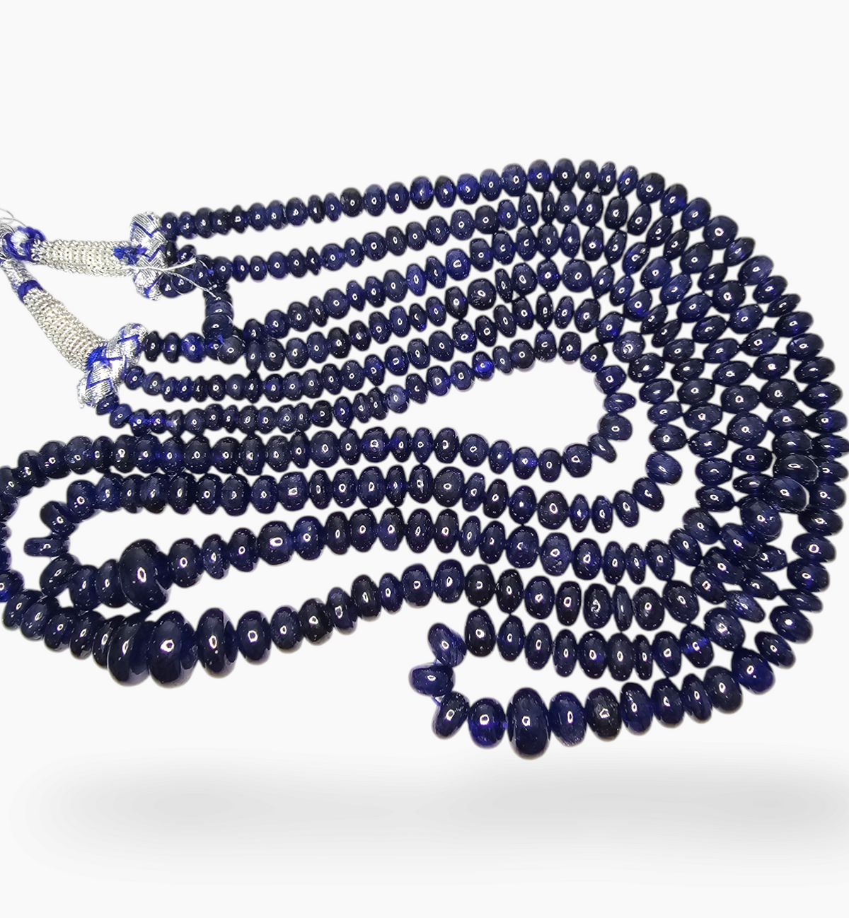 Blue Sapphire Gemstone Beads 626.14 Carats 4-11.5mm Round Shape