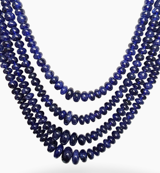 Blue Sapphire Gemstone Beads 993.40 Carats 7-12.5mm Round Shape