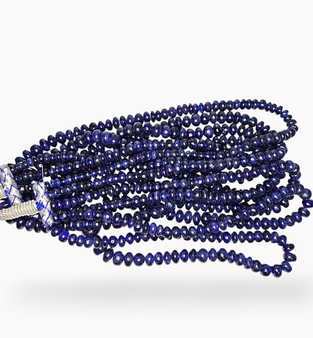Blue Sapphire Gemstone Beads 993.40 Carats 7-12.5mm Round Shape
