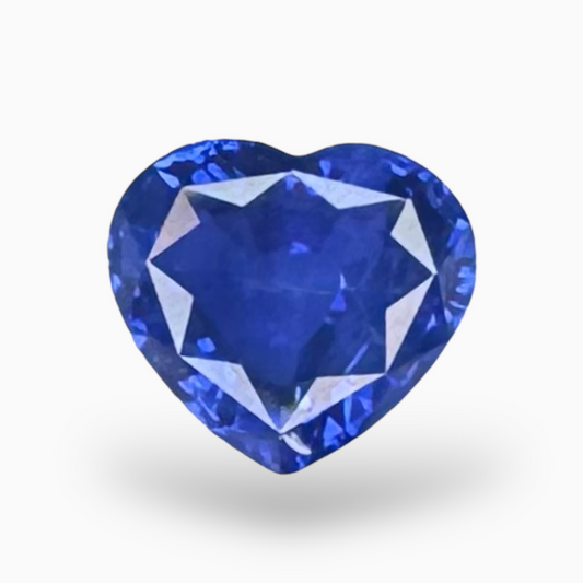 Natural Blue Sapphire Stone 3.12 Carats Heart Shape 8.41X9.20mm Certified