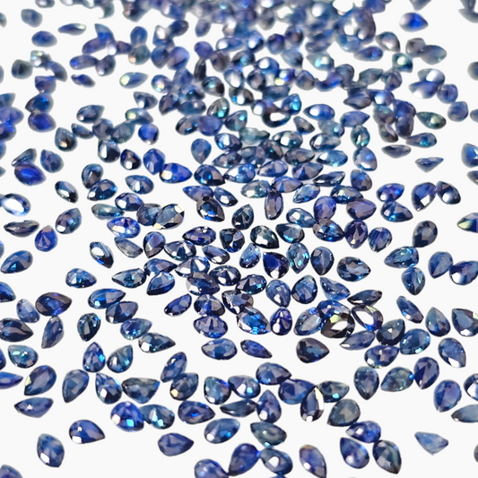 Blue Sapphire Lot in Pear Cut 3 by 2 MM in Blue Color