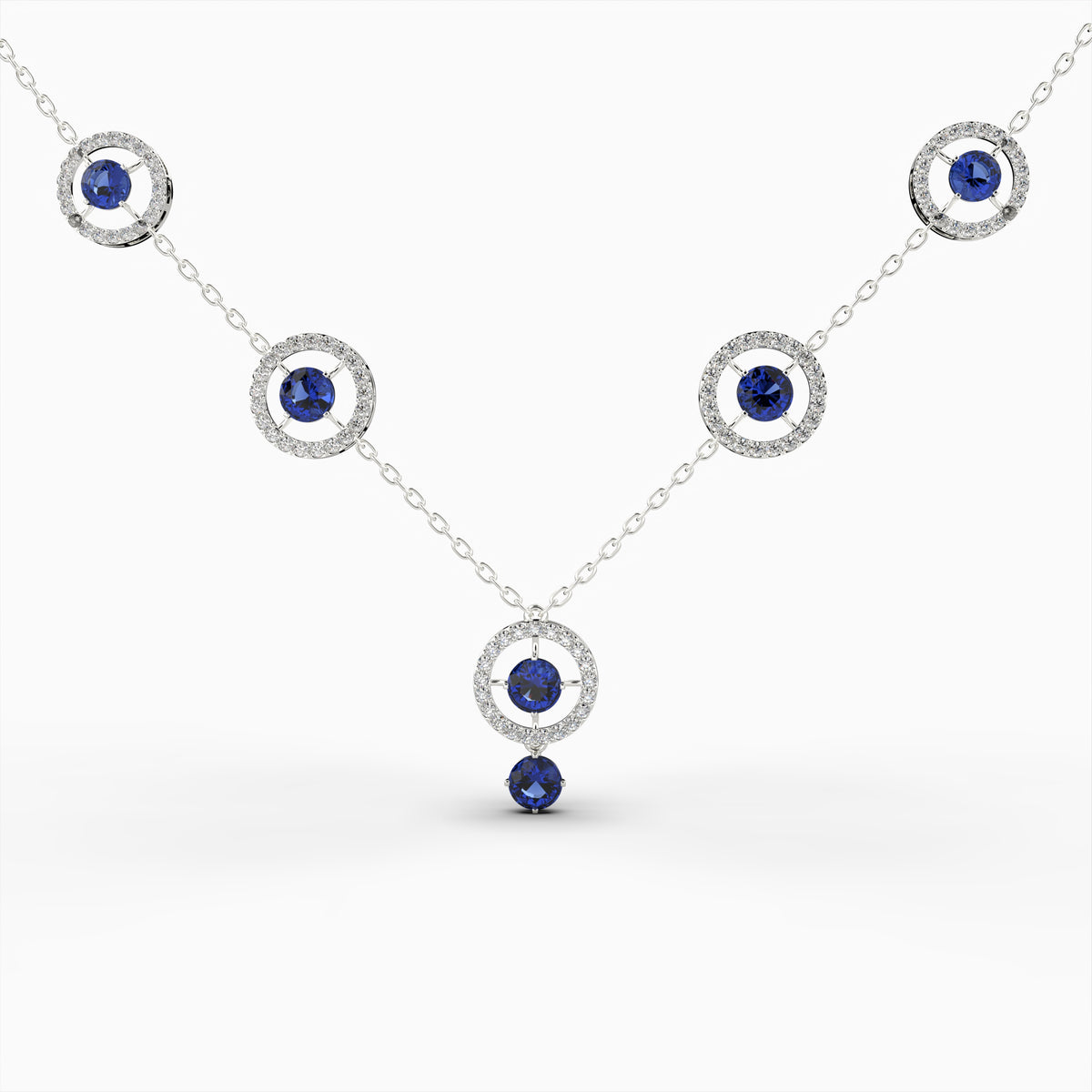 Blue Sapphire Necklace - Valeriya