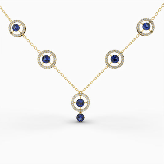 Blue Sapphire Necklace - Valeriya