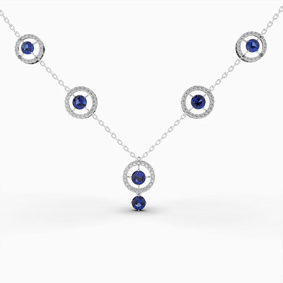 Blue Sapphire Necklace - Valeriya