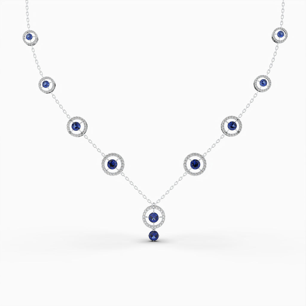 Blue Sapphire Necklace - Valeriya